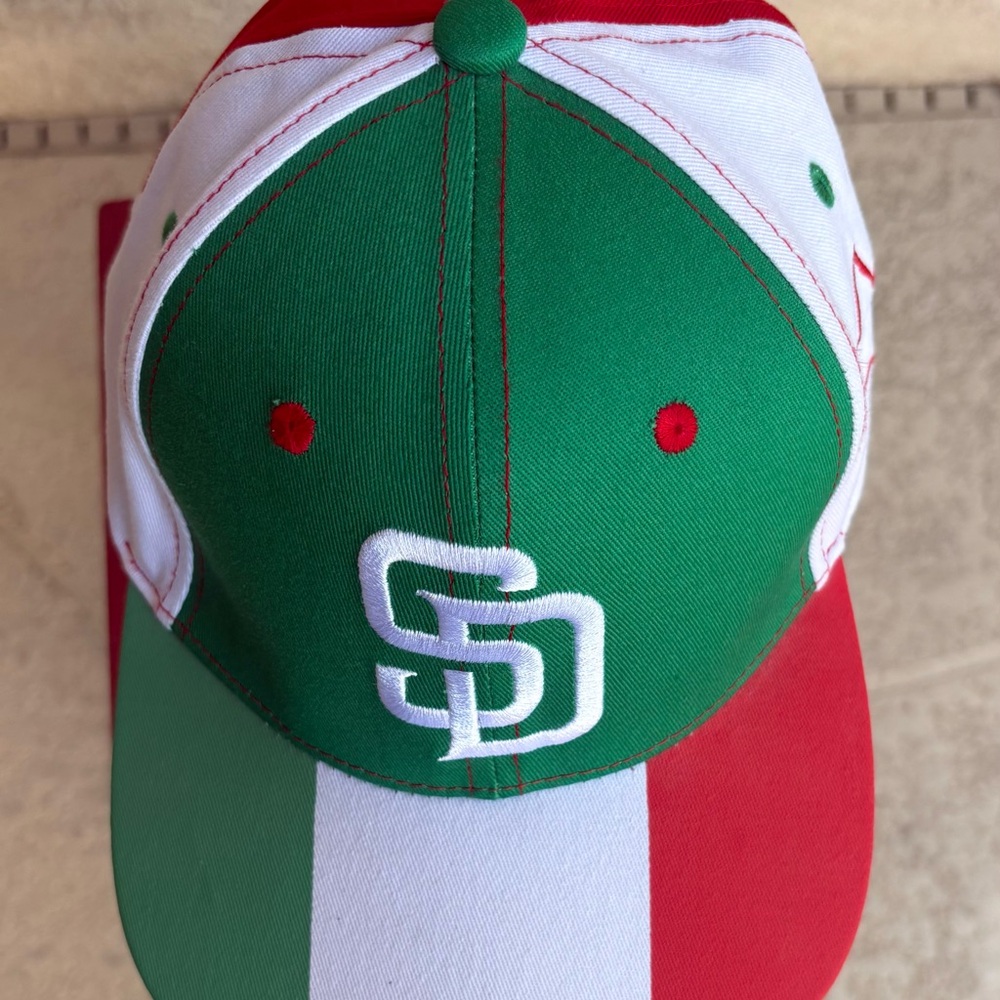 Green and Red Baseball Cap with Logo